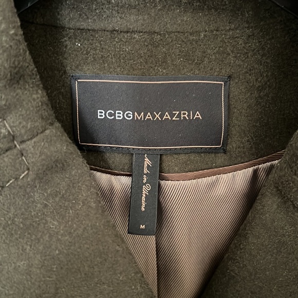 BCBG Maxazria Green Wool Pea coat - Picture 2 of 11